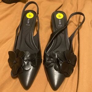Anne Klein sling back kitten heels